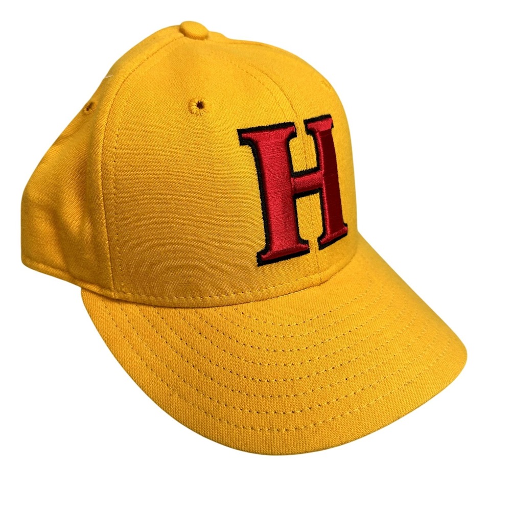 Vintage Atlanta Hawks Hat Cap Fitted 7 1/8 Yellow NBA Basketball New Era 90s